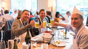 Guests enjoying a special dining event. 